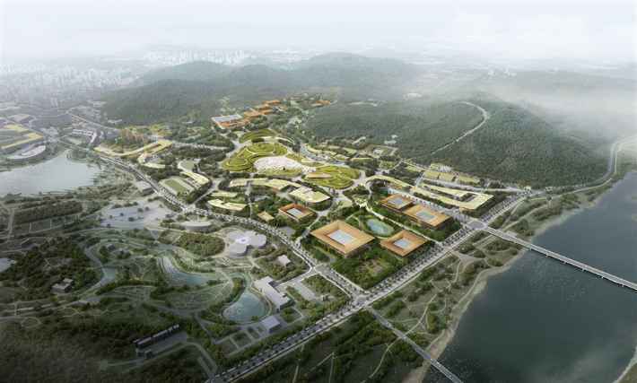 대통령 세종집무실과 국회세종의사당 등이 들어설 국가상징구역 전경. 행복청 제공