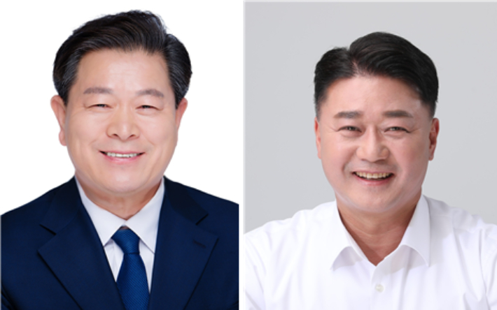왼쪽부터 더불어민주당 박승원 광명시장, 국민의힘 김정호 경기도의원. 각 캠프 제공