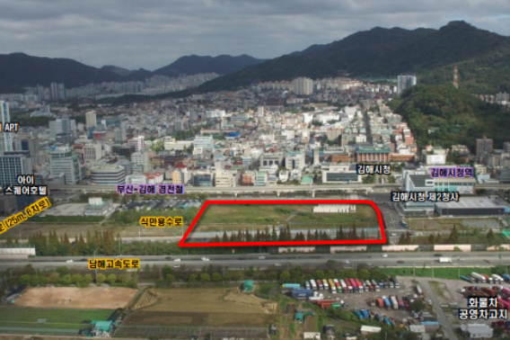 빨간선 구역이 부원동 사업 부지. 김해시 제공