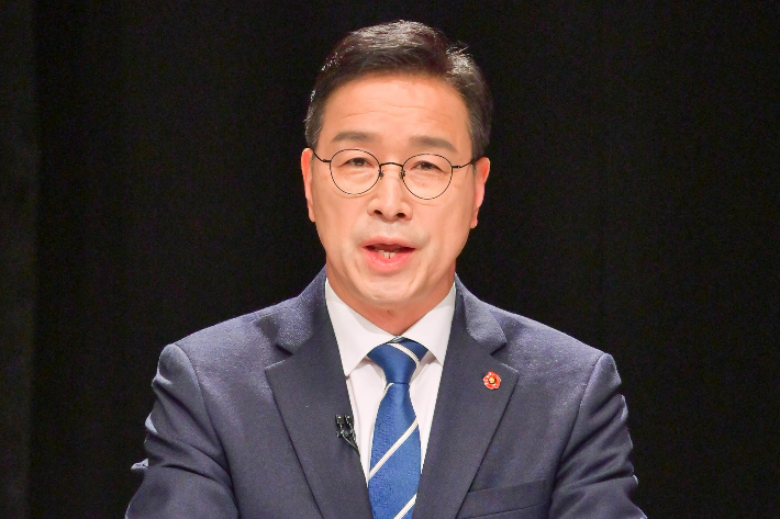 위성곤 민주당 제주지사 경선 후보. 언론5사 공동취재단