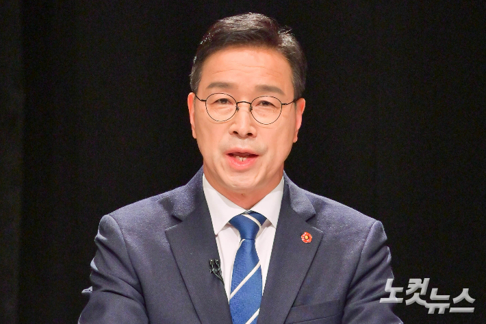 위성곤 민주당 제주지사 경선 후보. 언론5사 공동취재단