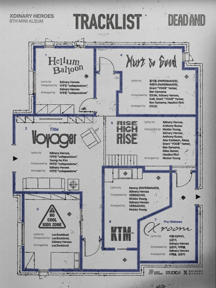 미니 8집 '데드 앤드' 트랙 리스트. JYP엔터테인먼트 제공