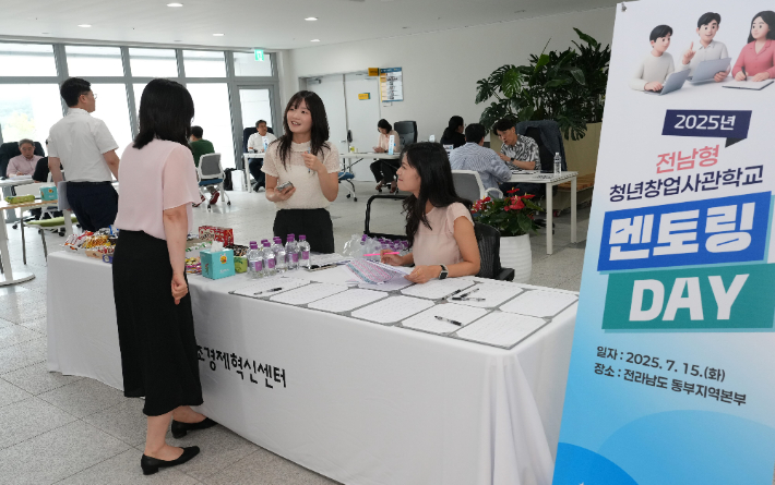 청년창업사관학교 멘토링데이. 전라남도 제공