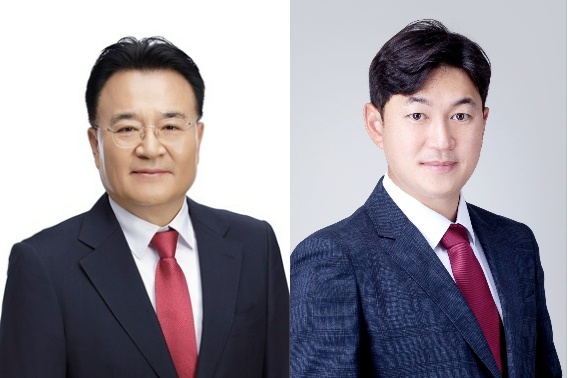국민의힘 서승우·이욱희 청주시장 예비후보. 충청북도선거관리위원회 제공