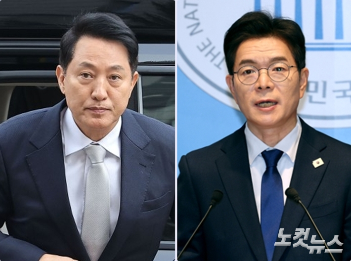 오세훈 서울시장과 더불어민주당 정원오 서울시장 후보 .류영주 기자, 윤창원 기자