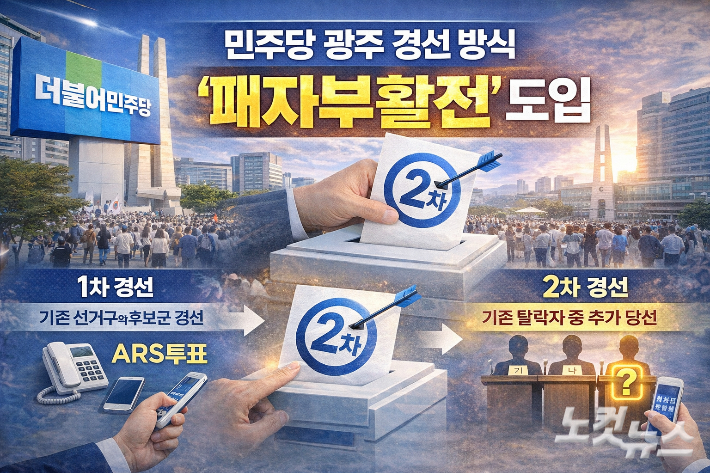 민주당 광주 광역의원 경선 방식 변경 그래픽. 조시영 기자