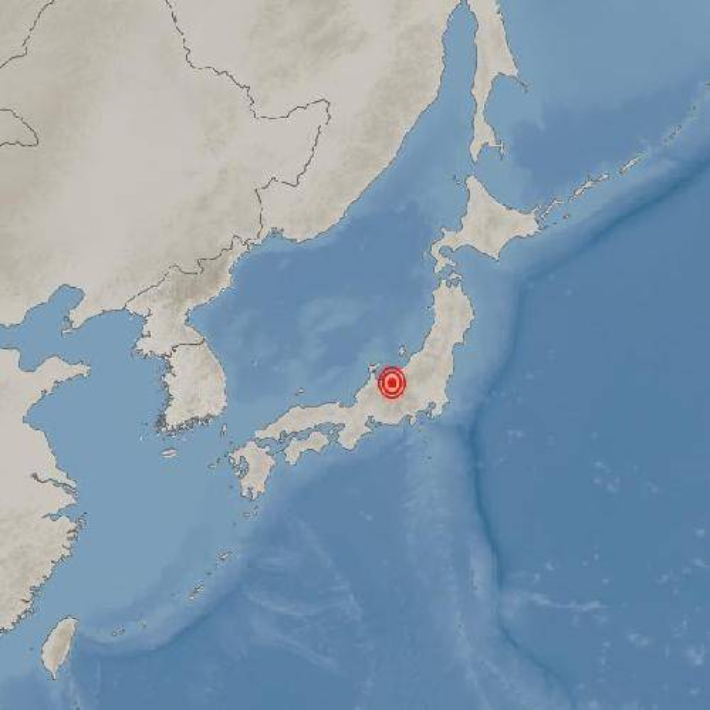 지진 발생 위치 지도