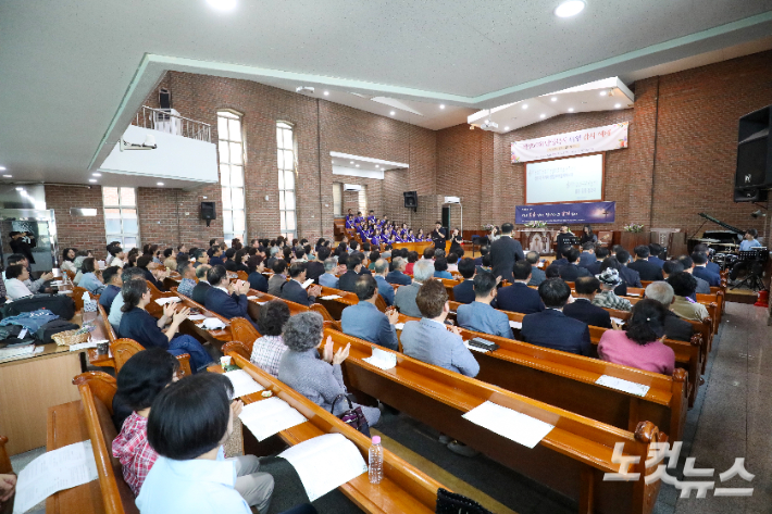 김반석 목사 위임감사예배가 열린 완주 제상교회. 최화랑 기자
