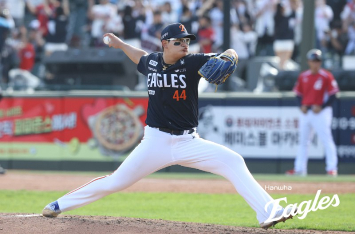 9회말 등판한 김서현. 한화 