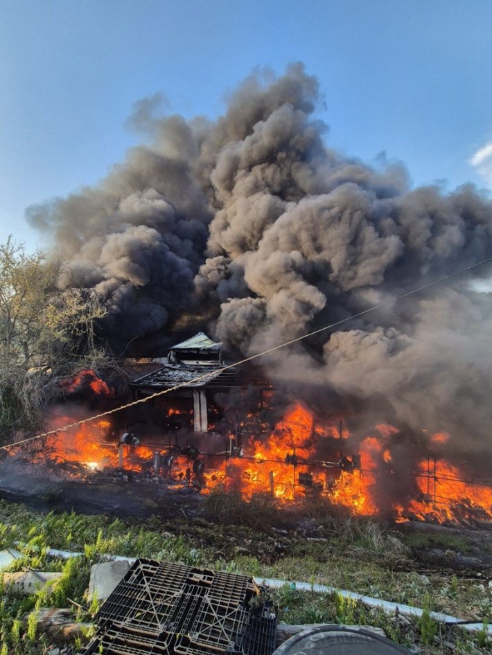 충남 논산시 연산면의 한 자동차공업사에서 불이나 소방당국이 1시간 27분 만에 진화했다. 논산소방서 제공