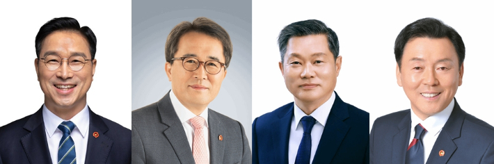 왼쪽부터 위성곤·문성유·김명호·양윤녕 후보. 각 후보 캠프 제공