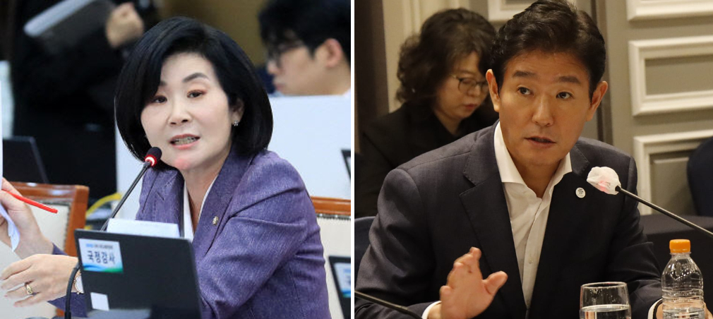 부산 연제구 22대 김희정 의원(왼쪽)과 21대 이주환 전 의원. 각 의원실 SNS 제공