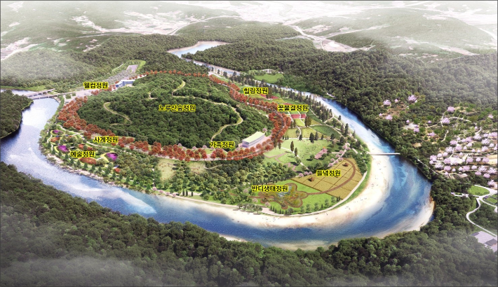 노루벌 지방정원 조성 조감도. 대전시 제공