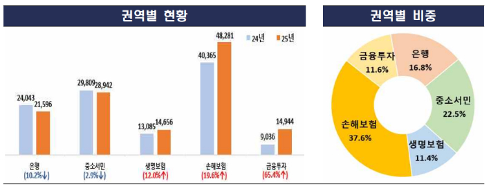 지난해 금융민원 분석 결과. 금융감독원 제공