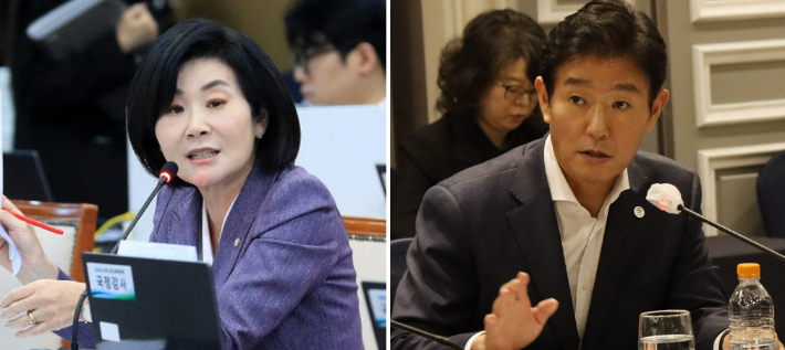 부산 연제구 22대 김희정 의원(왼쪽)과 21대 이주환 전 의원. 각 의원실 SNS 제공