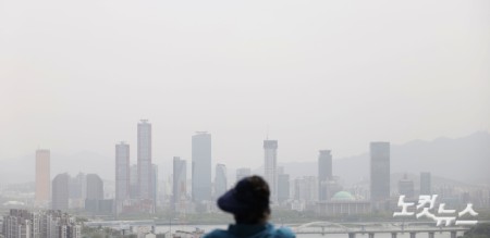 황사로 미세먼지 