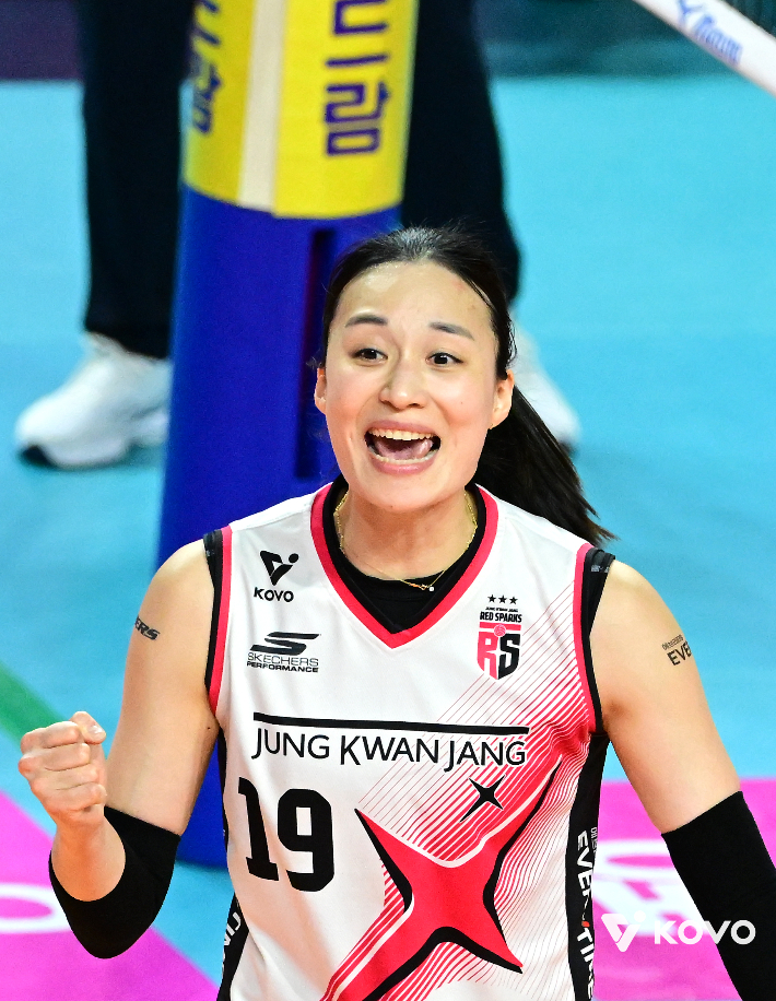 은퇴한 지 1년 만에 흥국생명에서 코트로 돌아온 표승주. KOVO 