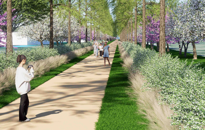 군산시 사정삼거리-구 개정역 역사치유길 조성계획조감도. 군산시 제공