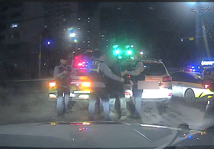 음주운전자 검거 모습. 대전경찰청 제공