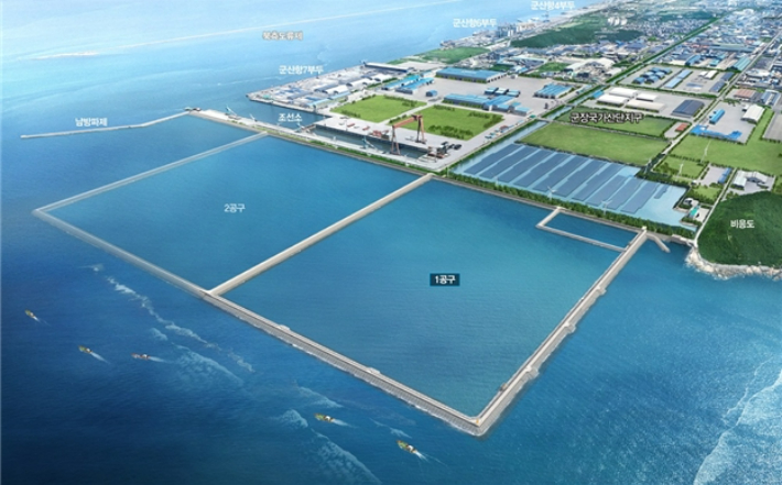 군산항 제2준설토 투기장 조감도. 해양수산부 제공