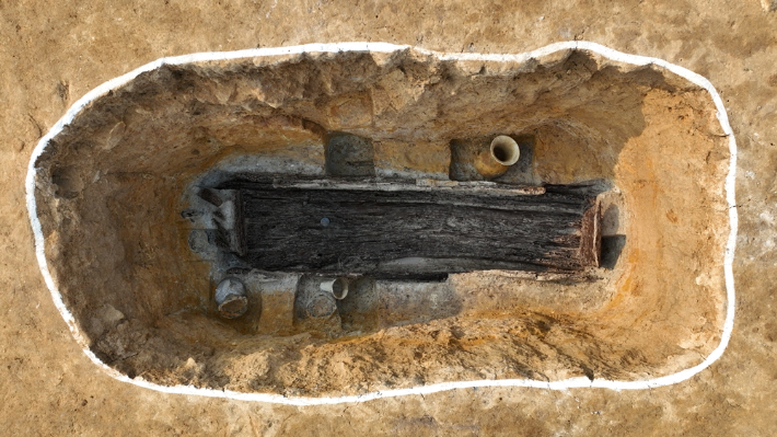 목관묘. 경남연구원 제공 