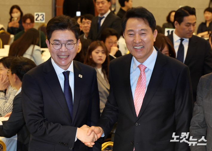 여야 서울시장 후보, 첫 만남