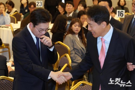 인사하는 오세훈-정원오