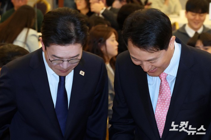 여야 서울시장 후보, 지선 레이스 출발 후 첫 만남