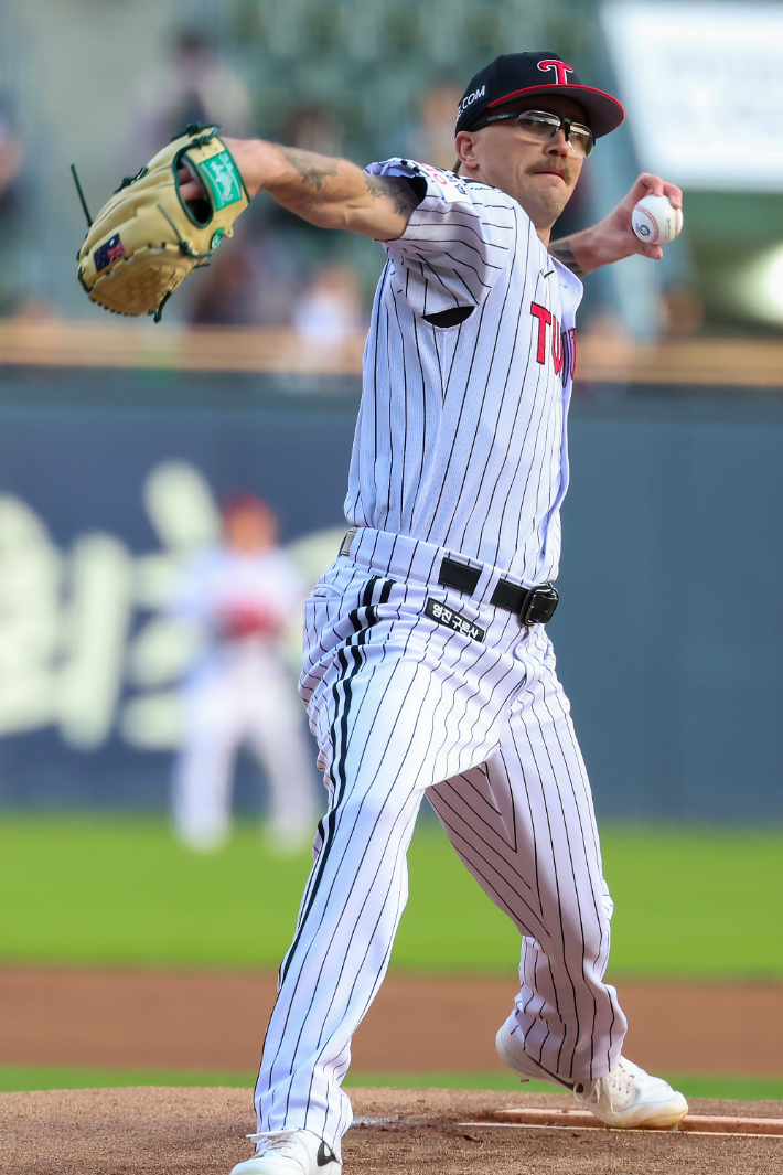 생애 최고의 투구를 펼친 LG 웰스. LG 트윈스 