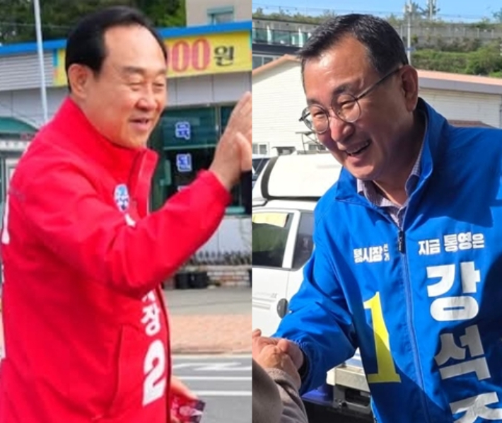 국민의힘 천영기·더불어민주당 강석주 후보. 후보 페이스북 캡처