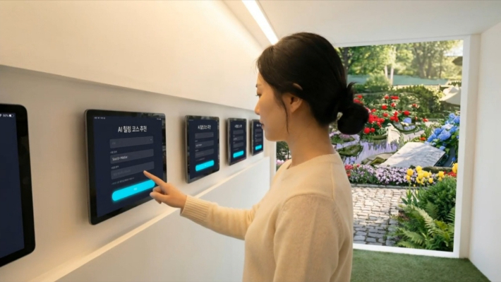 AI 추천 꽃 부스. 조직위 제공