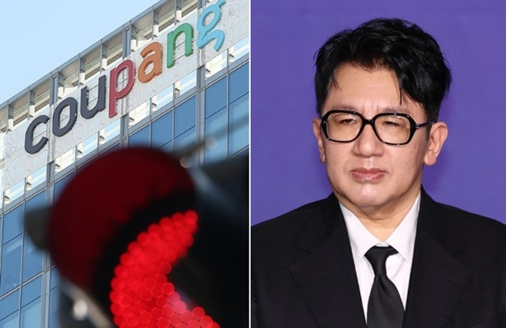 쿠팡 본사(왼쪽)와 방시혁 하이브 의장. 연합뉴스