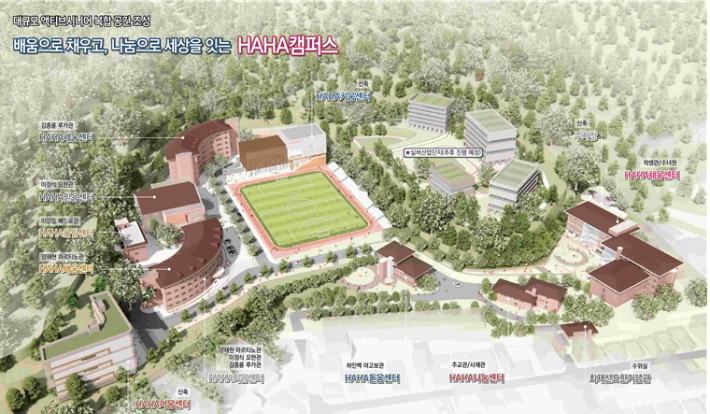 부산가톨릭대 내 하하캠퍼스 조감도. 부산시 제공