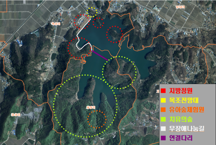 군산 청암산 생태관광 명소화 사업 구역도. 군산시 제공