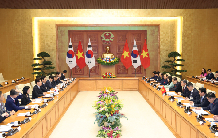 이재명 대통령, 베트남 총리 면담. 연합뉴스