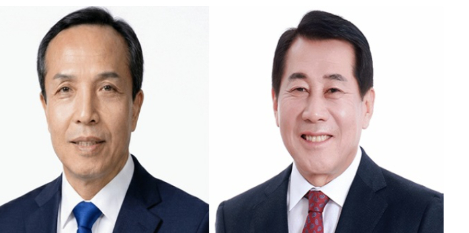 양산시장 선거에 나선 조문관 더불어민주당 후보와 나동연 국민의힘 후보. 중앙선거관리위원회 제공