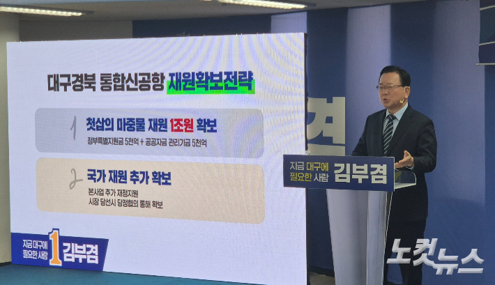 23일 오전 10시 김부겸 더불어민주당 대구시장 예비후보가 2차 공약 발표회를 열었다. 곽재화 기자
