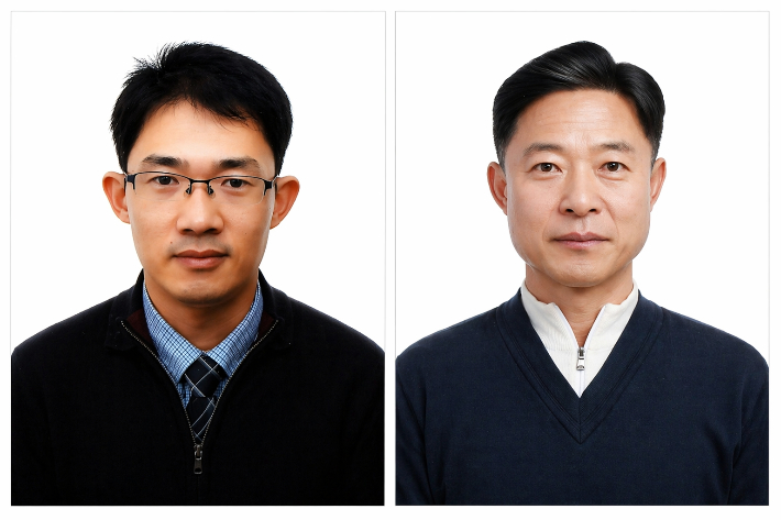 좌측부터 박경흠(49) 강원청 감사계장, 최우영(55) 인사계장. 강원경찰청 제공