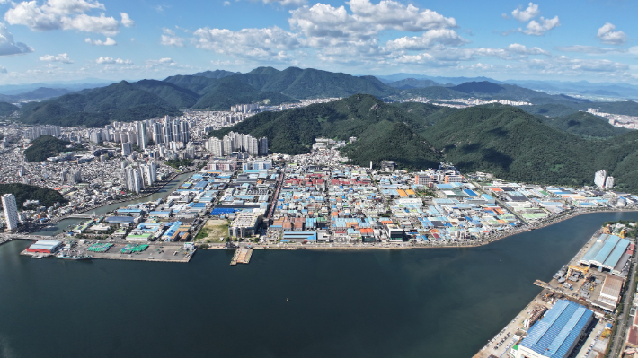 마산자유무역지역 전경. 창원시 제공 