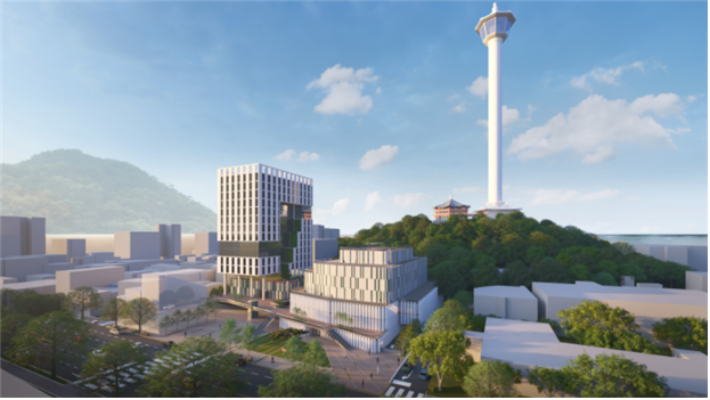 부산 중구 용두산공영주차장 부지 복합개발 사업 조감도. 부산 중구 제공