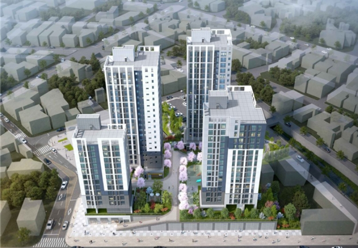 아산온양 주복1BL 공동주택 조감도. 아산시 제공