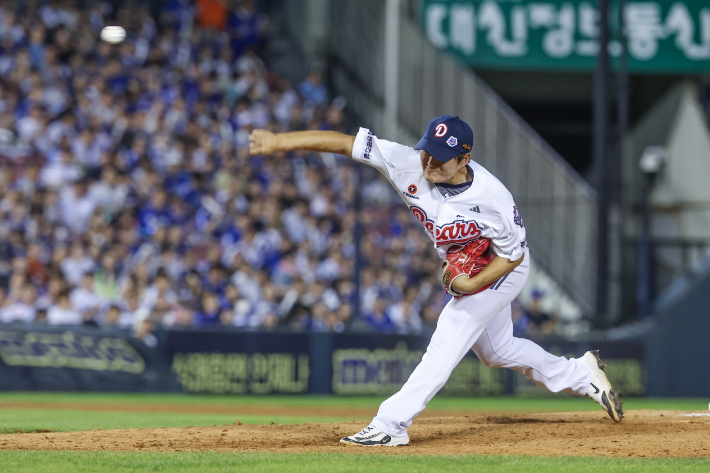 역투하는 김택연. 연합뉴스