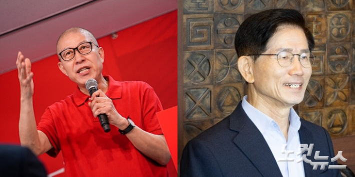 박형준 부산시장과 김문수 전 국민의힘 대선 후보. 박형준 선거 캠프 제공. 류영주 기자