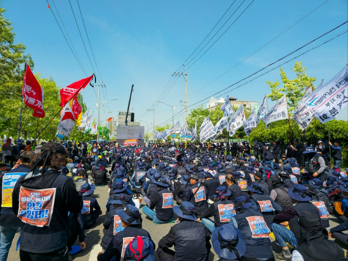 정신계승 총력투쟁 결의대회. 독자 제공