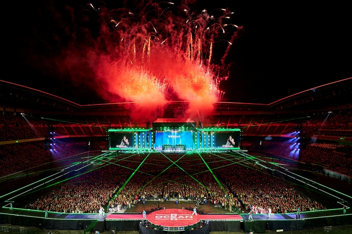 닛산 스타디움 공연장 전경 모습. SM엔터테인먼트 제공