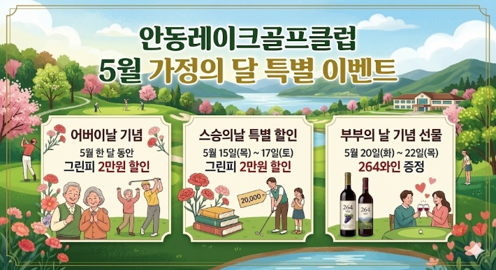 안동레이크골프클럽 가정의 달 이벤트 포스터. 경북문화관광공사 제공