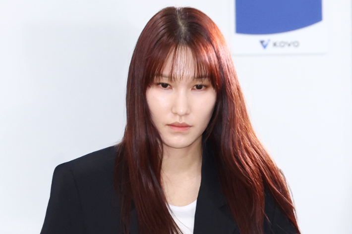 굳은 표정의 안혜진. 연합뉴스