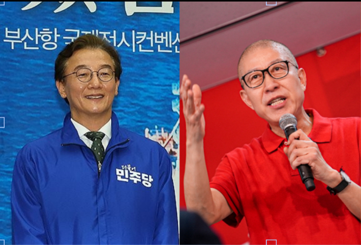 부산시장 후보인 더불어민주당 전재수 의원과 국민의힘 박형준 시장. 각 캠프 제공 부산시장 후보인 더불어민주당 전재수 의원과 국민의힘 박형준 시장.  각 캠프 제공