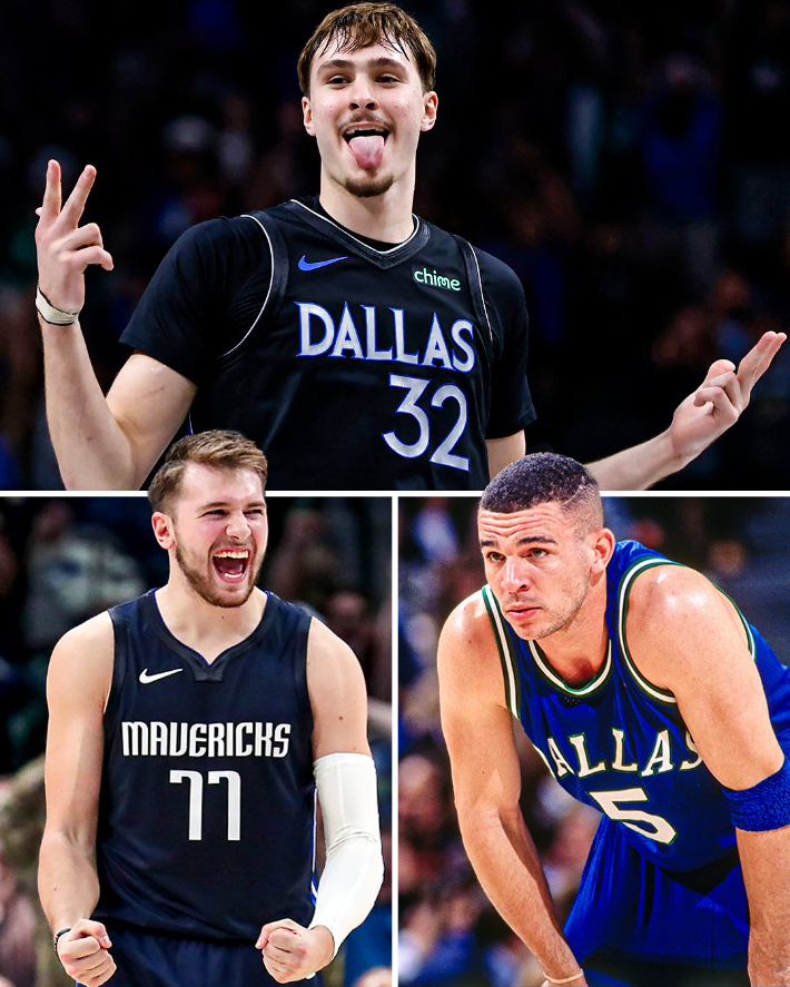 쿠퍼 플래그(위)와 댈러스 매버릭스의 역대 올해의 루키 수상자 루카 돈치치(아래 왼쪽), 제이슨 키드. ESPN X