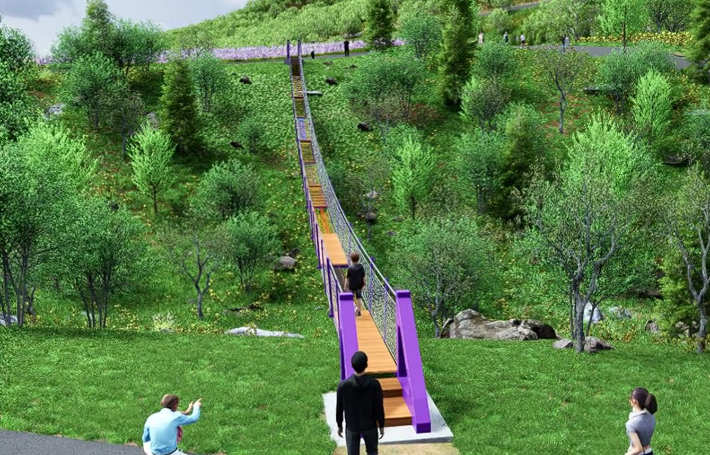 무릉별유천지 미니 출렁다리 조감도. 동해시 제공